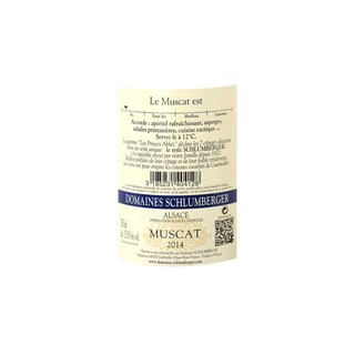 FR ALSACE INGERSHEIM | ALSACE | Domaine Schlumberger Muscat 2014 Blanc 