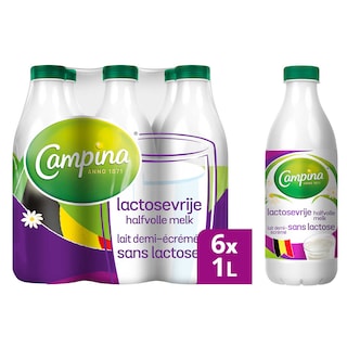 Campina | Melk | Halfvolle | Lactosevrij 6 x 1 l