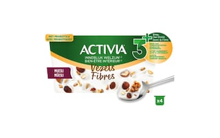 Activia | Yaourt | Fibres | Muesli | Probiotiques 4 x 125 gr