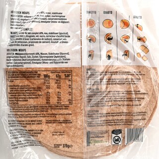 Delhaize | Wraps | Volkoren | 6ST | Zonder lactose 370 gr