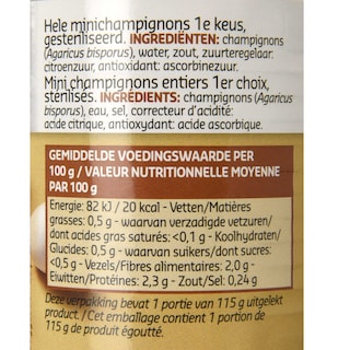 Delhaize | Champignons | Entiers | Mini 