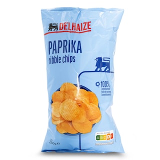 Delhaize | Chips | Paprika | Ribbled 250 gr