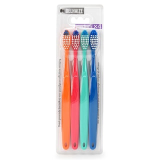 Delhaize | Brosse à Dents | Medium | 4 pcs 4 pc