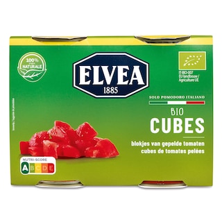 Elvea | Tomates | Pelées | Cubes | Bio 