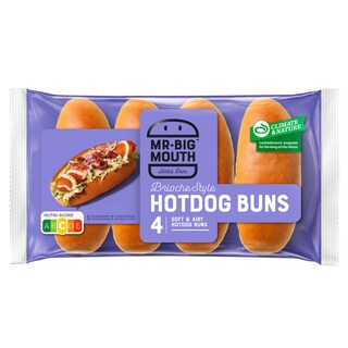 Mr Big Mouth | Hotdog | Bun | Brioche | 4 St 250 gr