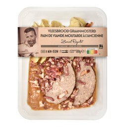 Delhaize | Pain de viande | Moutarde en grains | Purée de chicon 