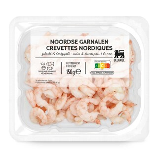 Delhaize | Noordse garnalen | Gepeld 150 gr