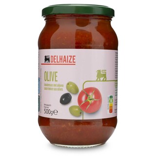 Delhaize | Saus | Tomaten-Olijf 500 gr
