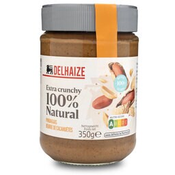 Delhaize | Beurre de cacahuète | Extra Crunchy | 100% 350 gr