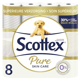 Scottex | Papier Toilette | Pure | 3 Plis | Eco 8 pc