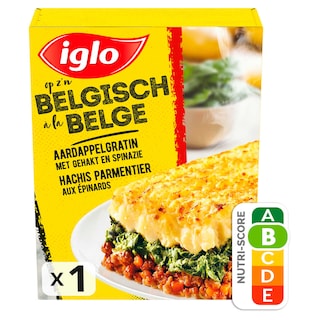 Iglo | A la Belge | Aardappelgratin | Met Gehakt en Spinazie 