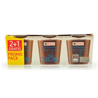 Delhaize | Pudding | Chocolat | 2+1 gratuit 