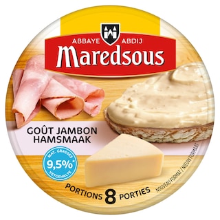 Maredsous | Fromage à tartiner | Jambon light | 8p 