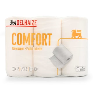 Delhaize | Eco | Papier Toilette | Confort | 2 plis | Eco 