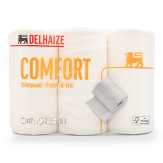 Delhaize | Eco | Papier Toilette | Confort | 2 plis | Eco 12 pc