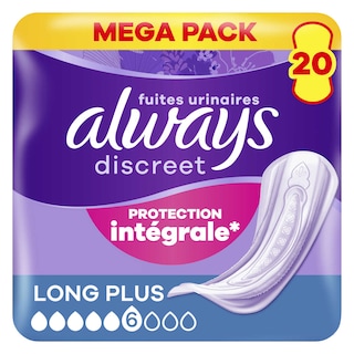 Always | Discreet | Serviettes | Fuites Urinaires | Long Plus 