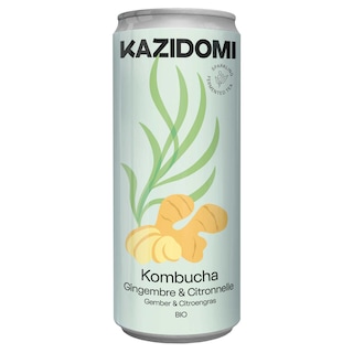 Kazidomi | Kombucha | Gingembre citronelle | Bio 33 cl