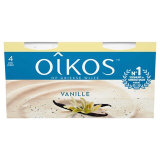 Oikos | Yoghurt | Vanille | Griekse wijze 4 x 115 gr