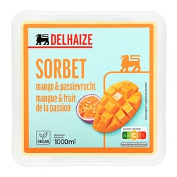 Delhaize | Sorbet | Mangue | Fruit de la passion 