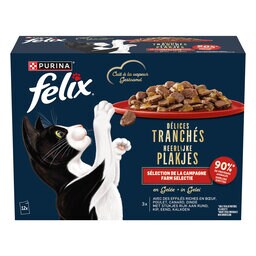 Felix | Délices Tranchés | Aliment Chat | Adulte | Gelée | Campagne 