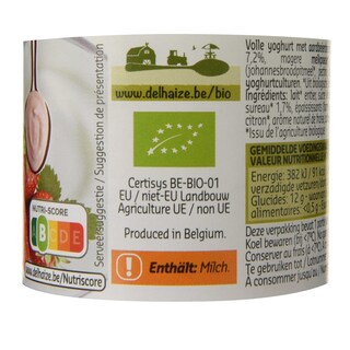 Delhaize | Bio | Yaourt | Fraise |  3+1 | Bio 