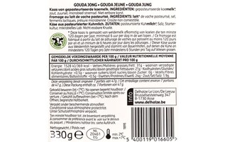 Delhaize | Gouda | Jeune | Tranches 330 gr