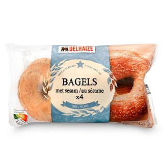 Delhaize | Bagel | Zacht | Sesam 4 x 85 gr