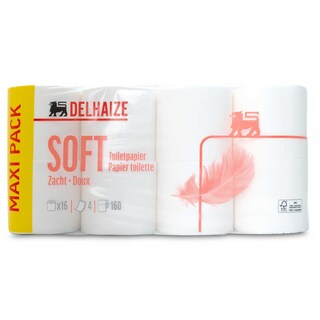 Delhaize | Eco | Toiletpapier | Zacht | 4 lagen | Maxi Pack | Eco 16 st