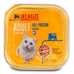 Delhaize | Aliment chat | Terrine | Poisson 