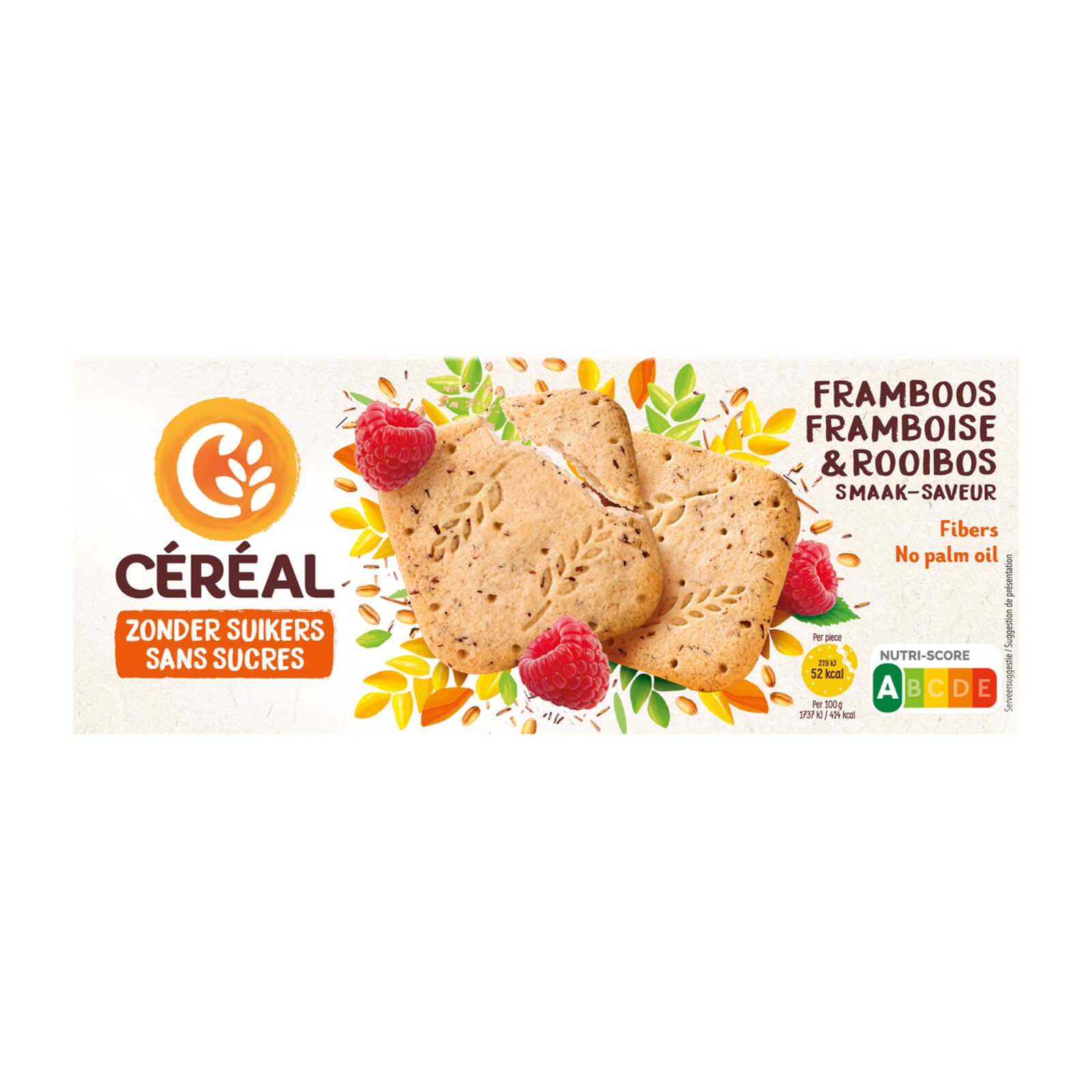 Céréal Koekjes | Framboos-Rooibos | Zonder suiker