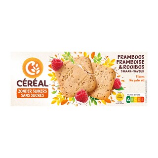 Céréal | Koekjes | Framboos-Rooibos | Zonder suiker 150 gr