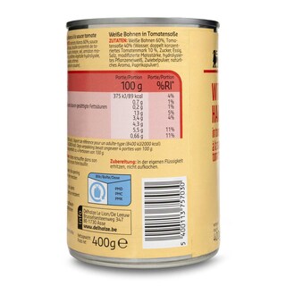 Delhaize | Haricots | Blancs | Sauce tomate 