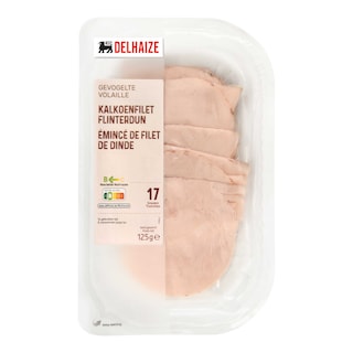 Delhaize | Kalkoenfilet | Flinterdun | Sneden 