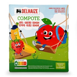 Delhaize | Compote | Kids | Appel|Appel|Banaan 