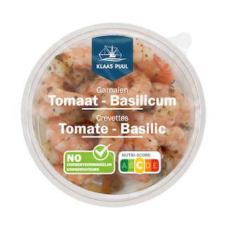 Klaas Puul | Garnalen | Tapas | Tomaat & basilicum 