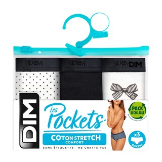 Dim | Paris | Boxers pocket coton | Noeud noir | 36/38 