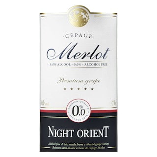Night Orient | vin sans alcool | Merlot | Rouge 75 cl