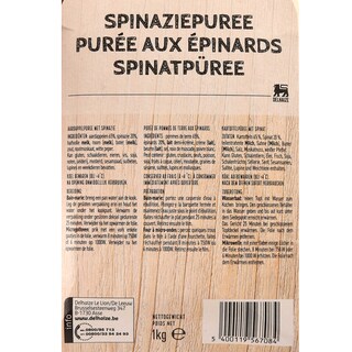 Delhaize | Purée aux épinards 