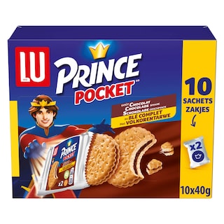 LU | Prince | Koekjes | Pocket | Chocolade | 10 x 2 stuks 
