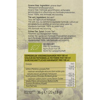 Delhaize | Bio | Thé | vert | Bio | Fairtrade 36 gr
