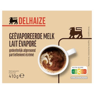 Delhaize | Melk | Geëvaporeerd | Halfvol | 4% 
