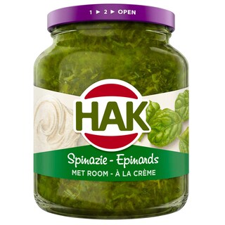 Hak | Epinards | Crème | Bocal | Bio 345 gr