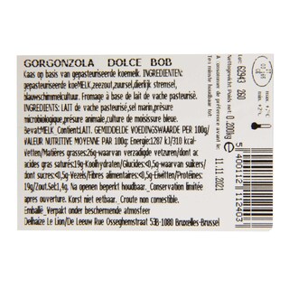 Delhaize | Schimmelkaas | Gorgonzola | AOC | Blok 