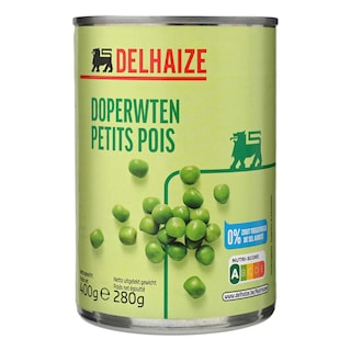 Delhaize | Doperwten | Zonder toegevoegd zout 