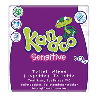 Kandoo | 3x60 | Babydoekjes | Sensitive 3 x 60 st