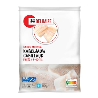 Delhaize | Kabeljauwfilets 900 gr