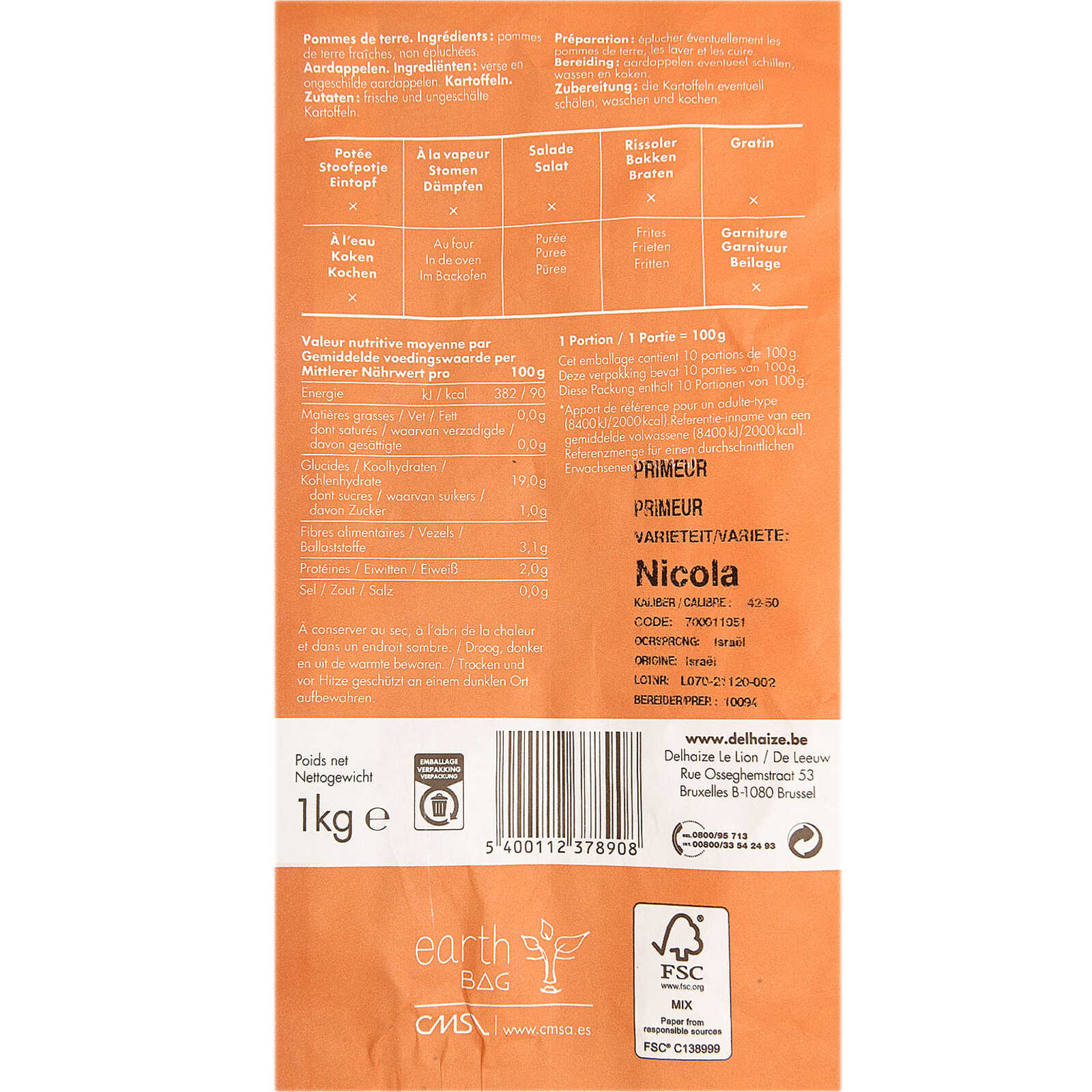 Delhaize | Pommes de terre | Charlotte | Ferme 