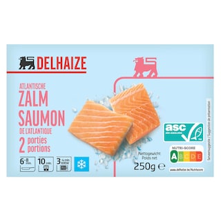 Delhaize | Atlantische zalm | Portie | Asc | 2 stuks 