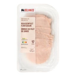 Delhaize | Kalkoenfilet | Flinterdun | Sneden 125 gr