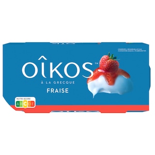 Oikos | Yaourt | Fraise | Entier | À la grecque 